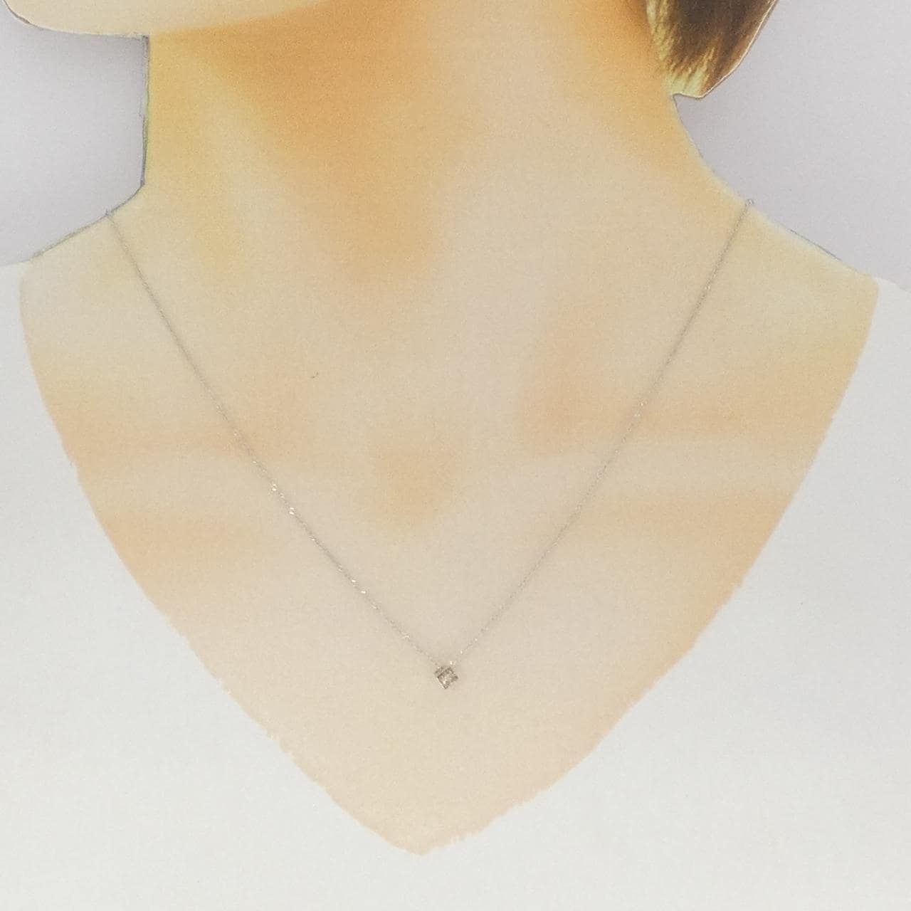 K18WG ダイヤモンド ネックレス 0.20CT