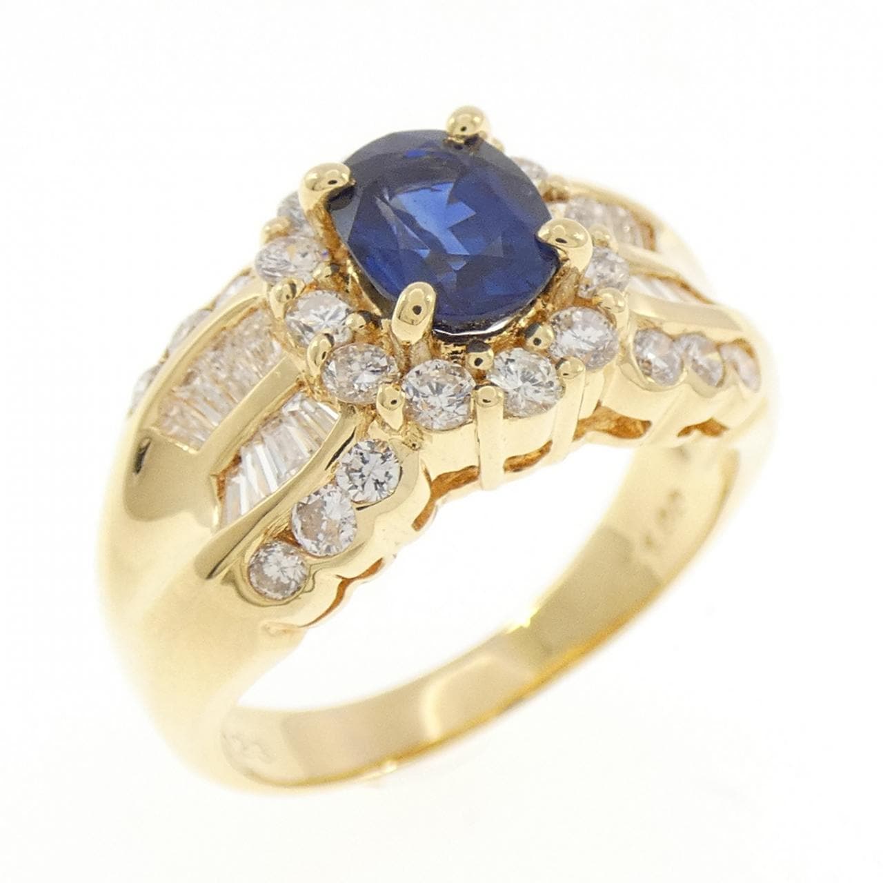 K18YG サファイヤ リング 1.23CT