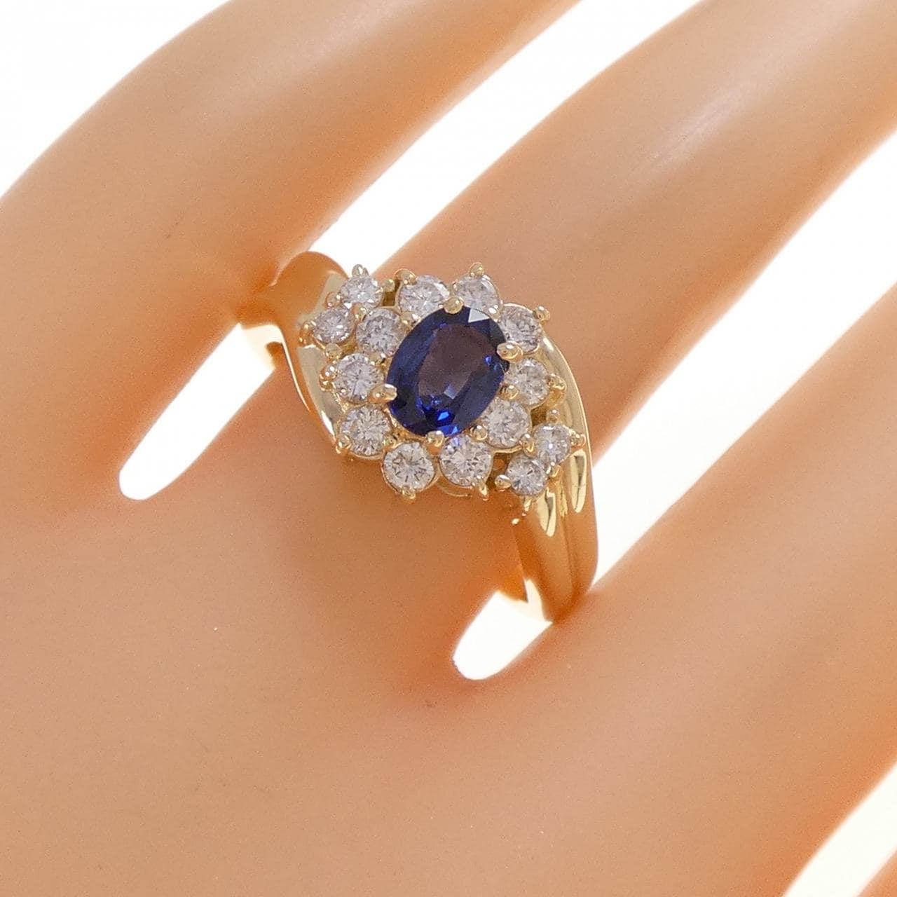 K18YG サファイヤ リング 0.70CT