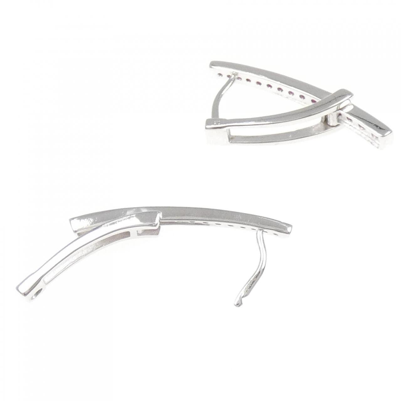 K18WG ルビー ピアス 0.6CT