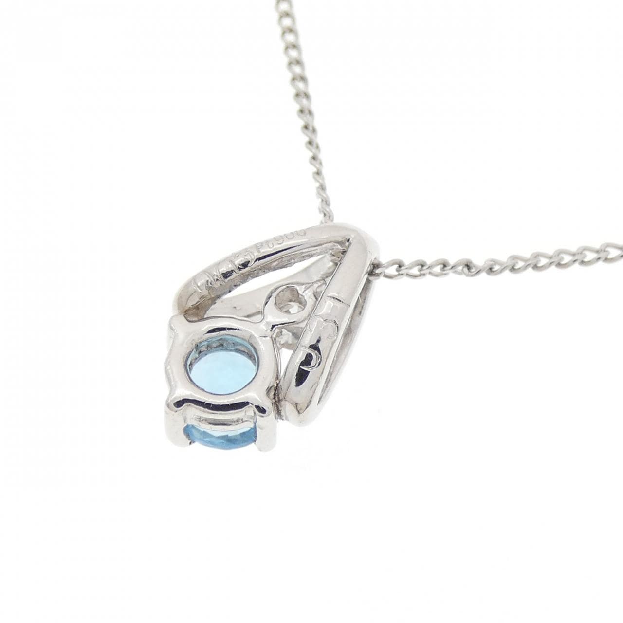 PT900/PT850 ブルートパーズ ネックレス 0.31CT