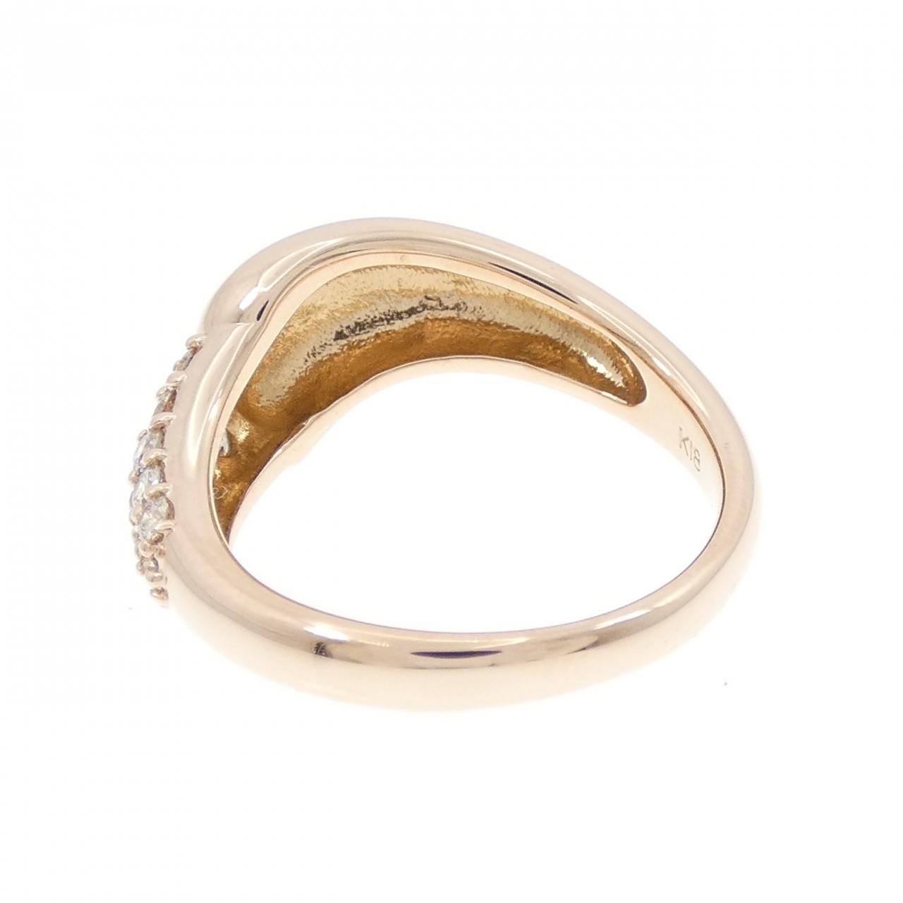 K18PG ダイヤモンド リング 0.35CT
