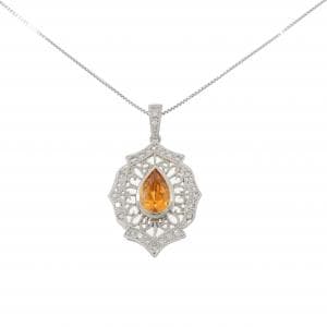 PT900/PT850 ガーネット ネックレス 2.41CT