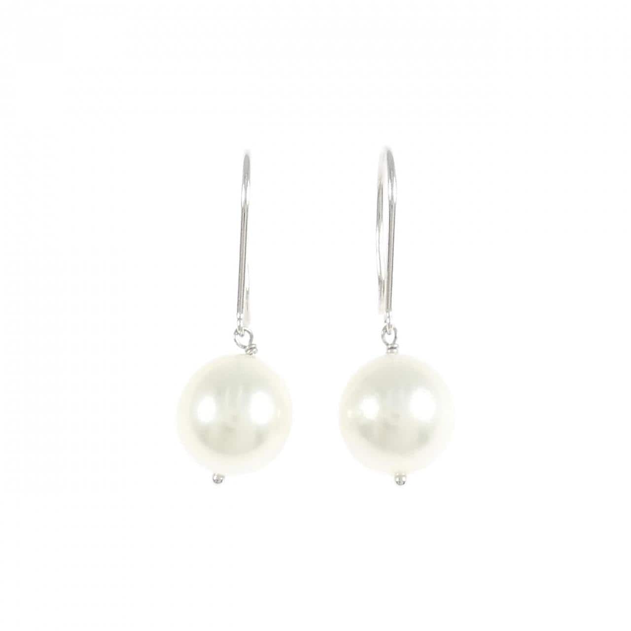 K18WG アコヤパール ピアス 8.7mm