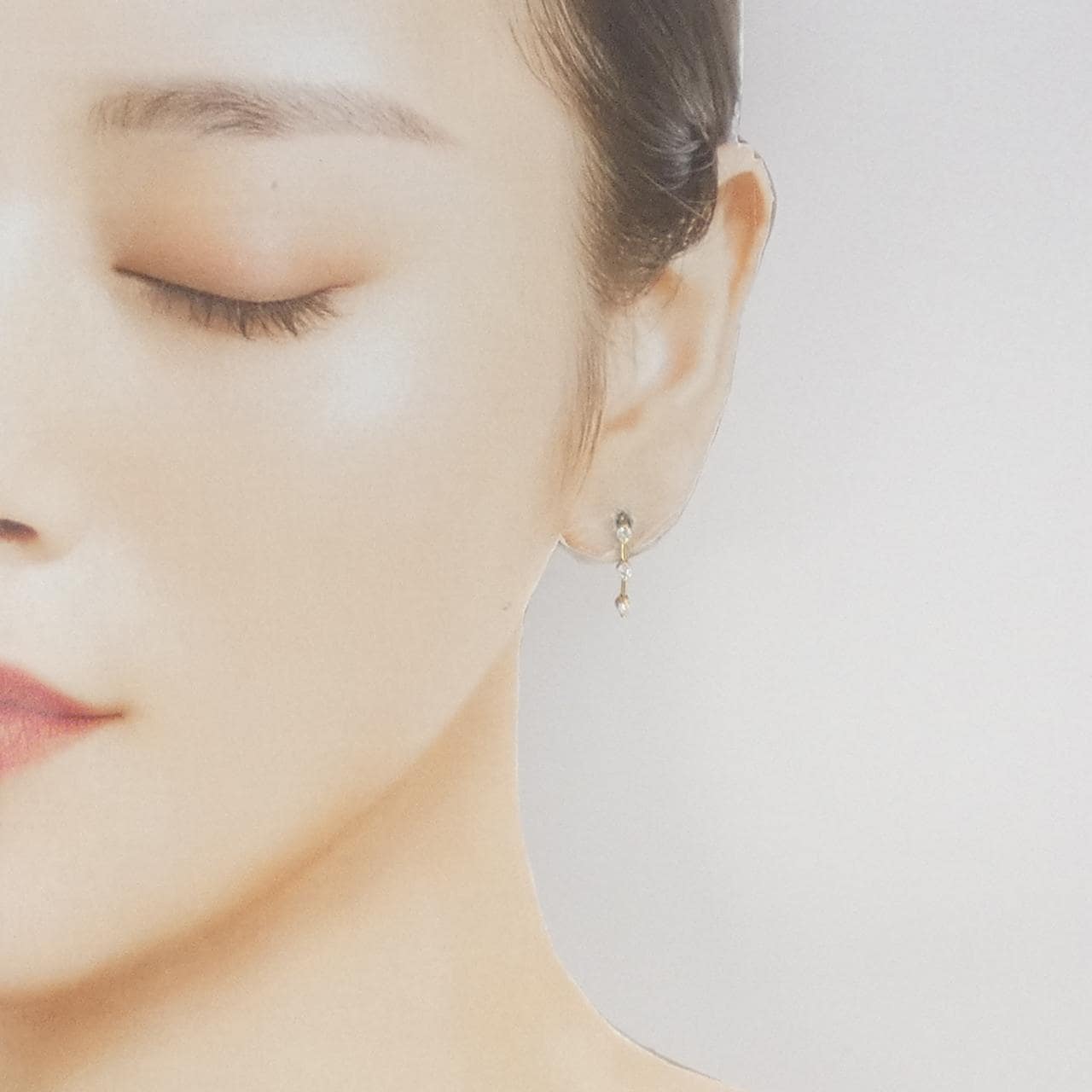 K18YG鑽石耳環 0.32CT