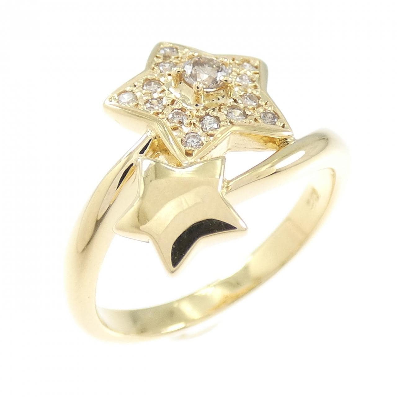 K18YG スター ダイヤモンド リング 0.17CT