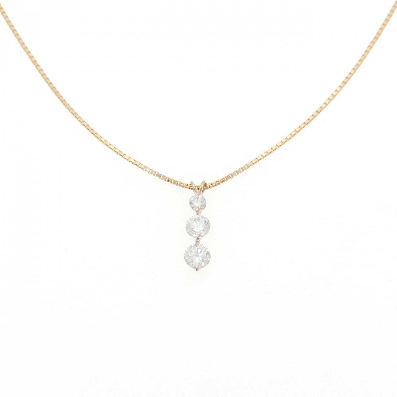 K18PG ダイヤモンド ネックレス 0.30CT
