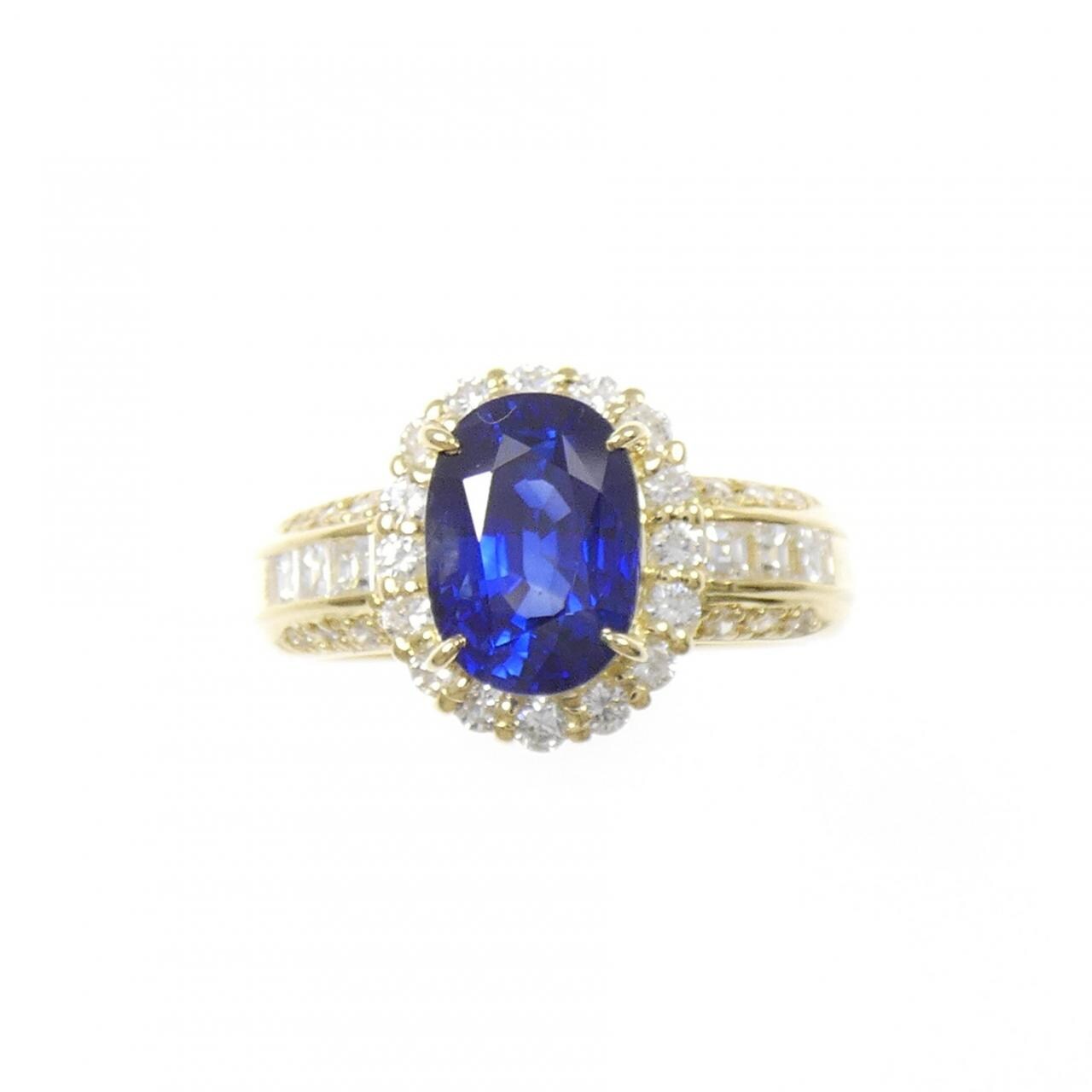 K18YG サファイヤ リング 2.82CT