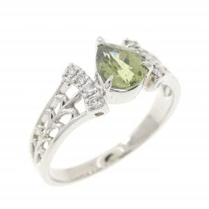 PT900 グリーンガーネット リング 0.89CT