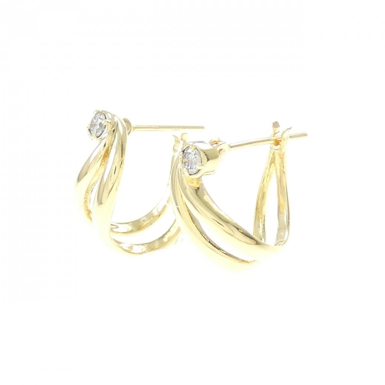 K18YG ダイヤモンド ピアス 0.10CT