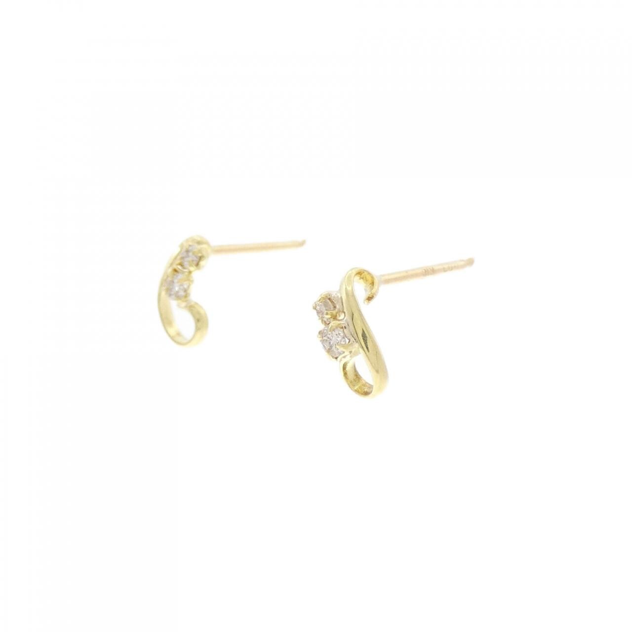 K18YG ダイヤモンド ピアス 0.06CT