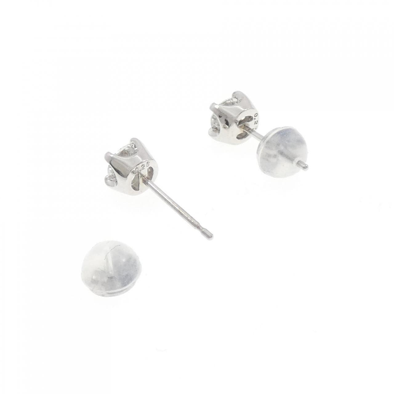 PT900 ソリティア ダイヤモンド ピアス 0.50CT