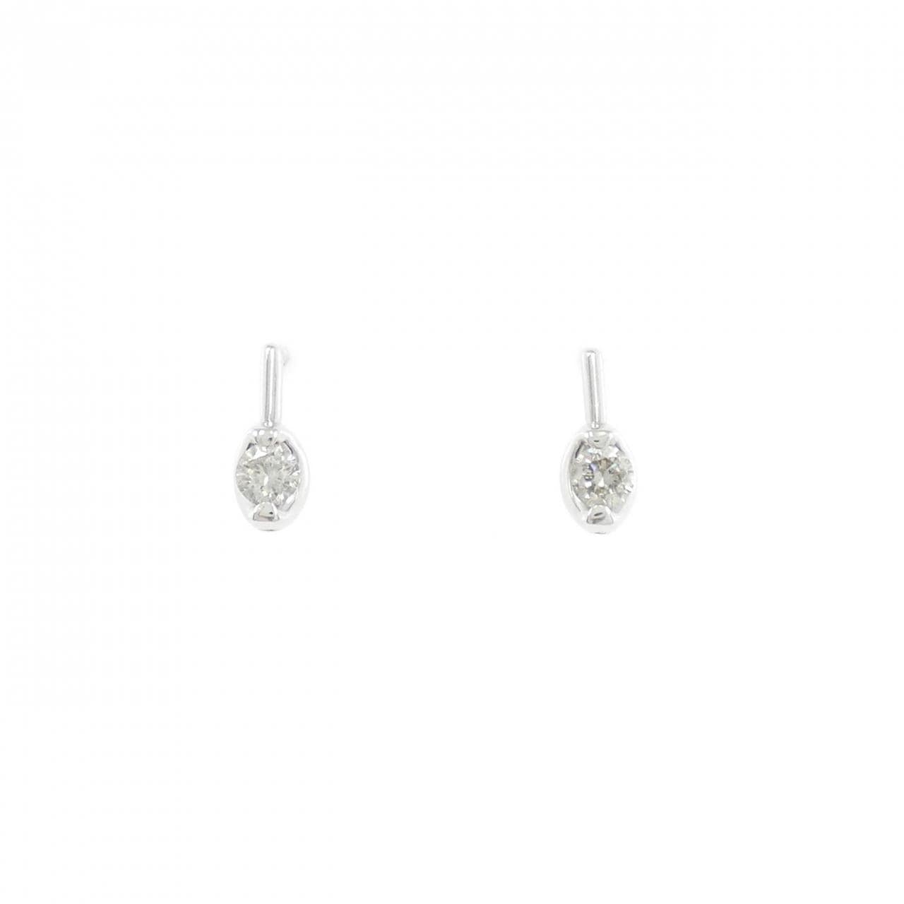 K18WG ダイヤモンド ピアス