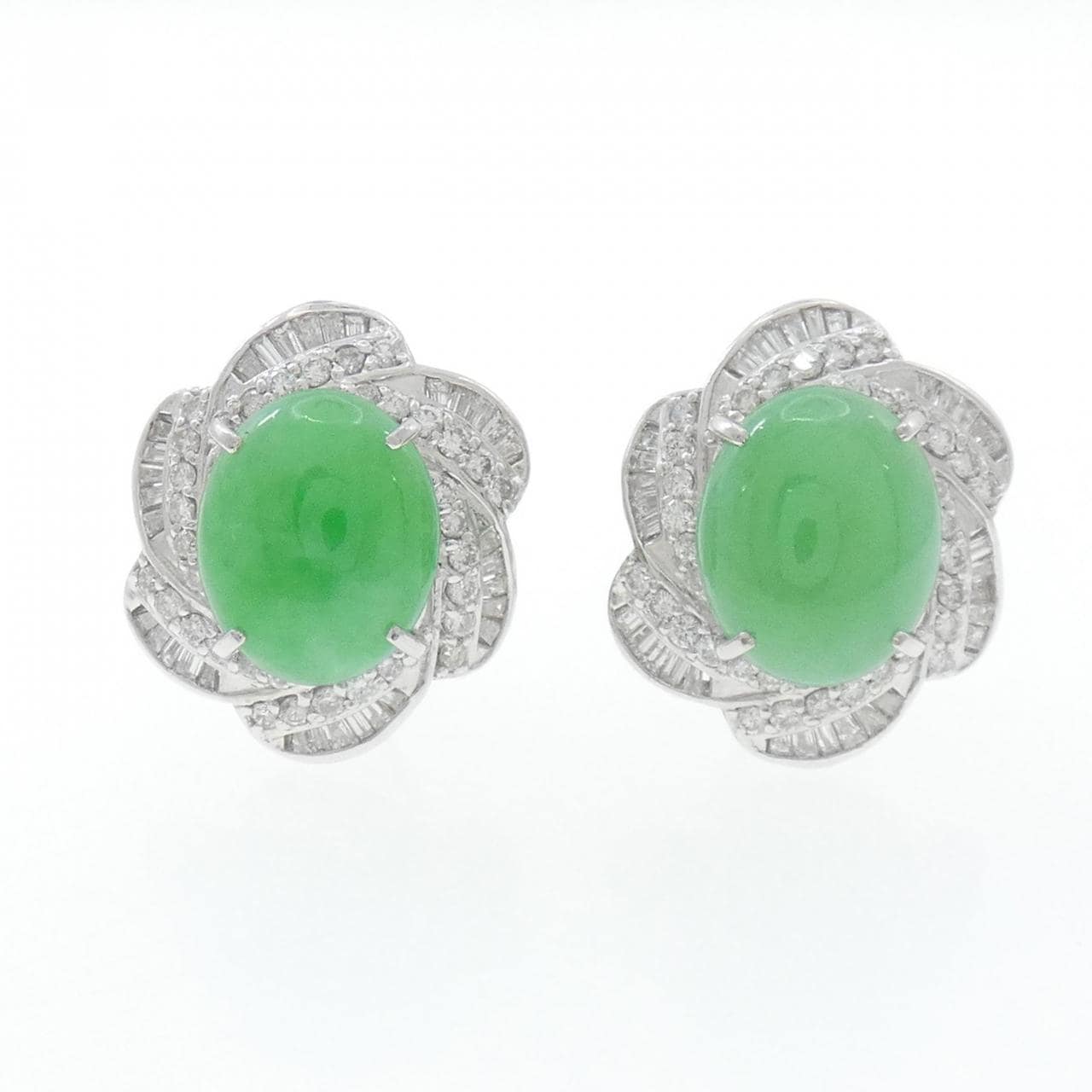 PT900 ヒスイ ピアス 10.45CT