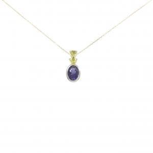 PT900/K18YG アイオライト ネックレス 1.00CT
