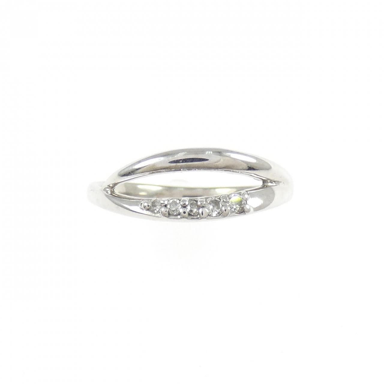 PT900 ダイヤモンド ピンキー リング 0.04CT