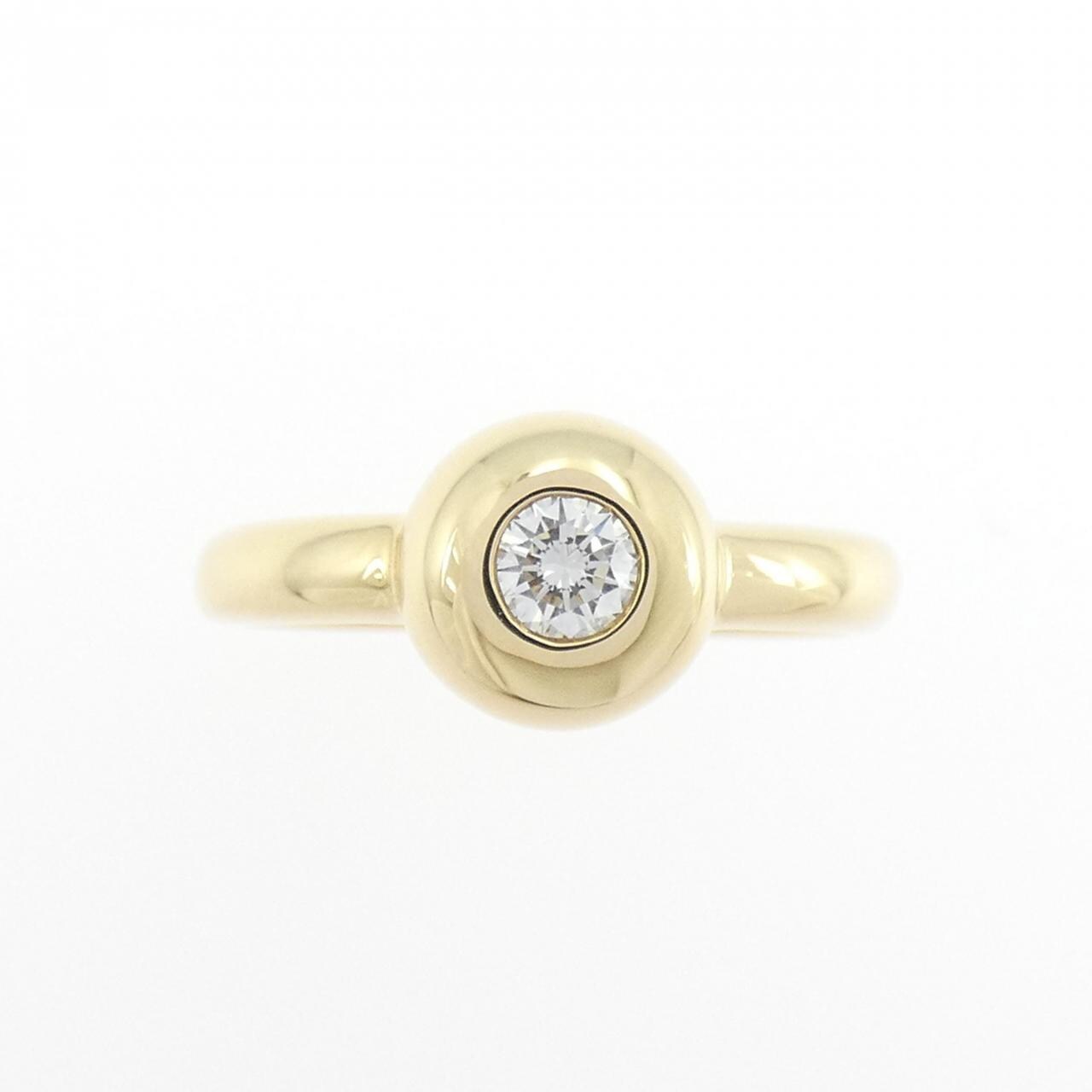 750YG ソリティア ダイヤモンド リング 0.13CT