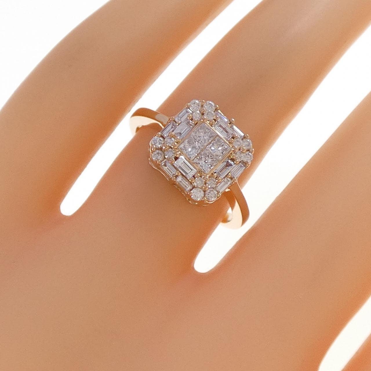 K18PG ダイヤモンド リング 0.65CT