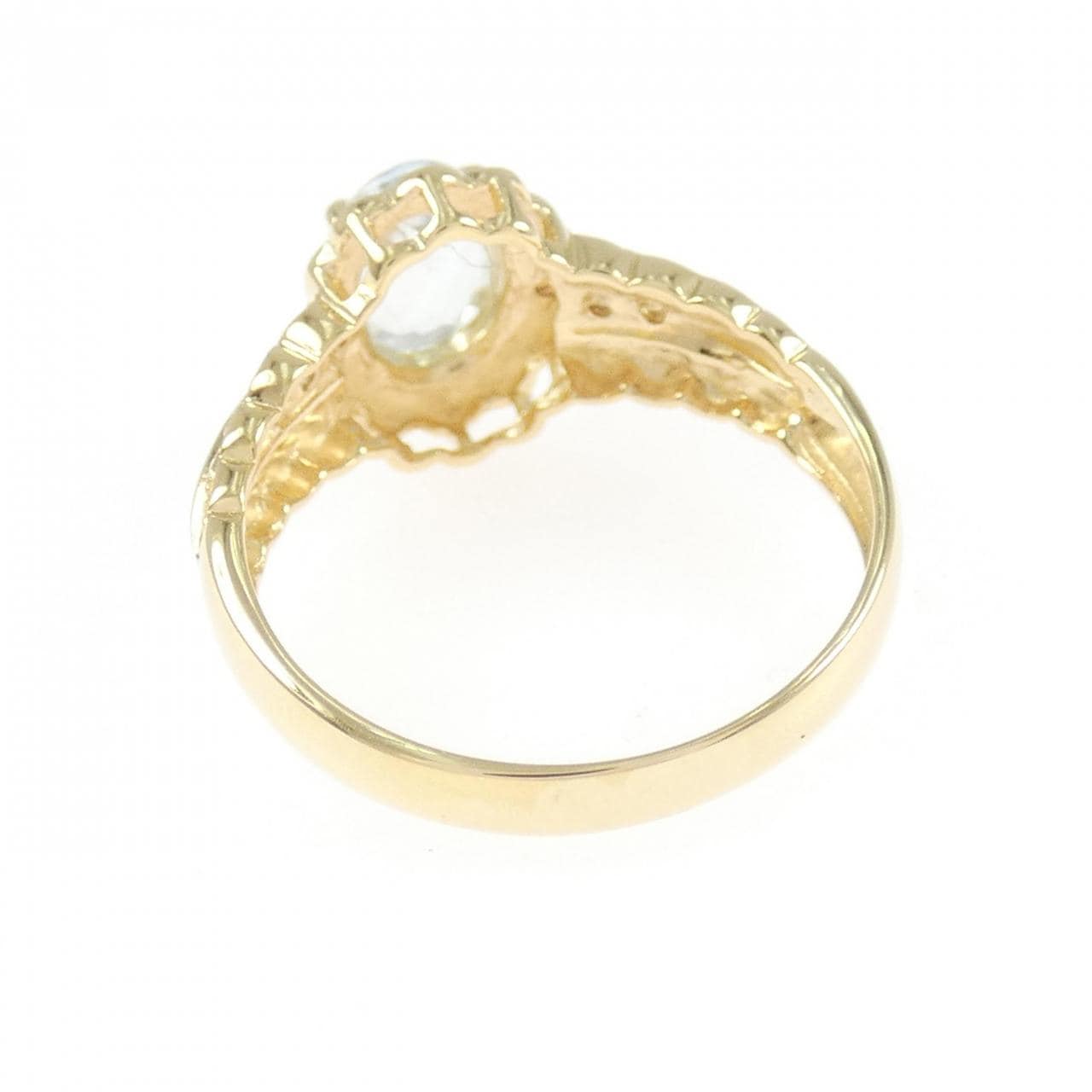 K18YG アクアマリン リング