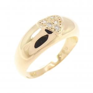 K18YG ハート ダイヤモンド リング 0.034CT