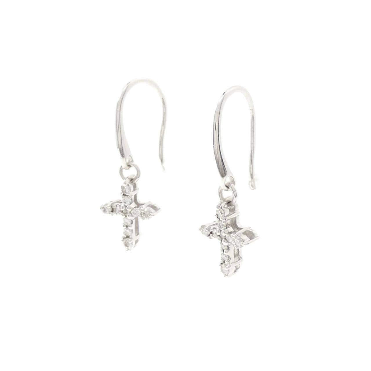 STAR JEWELRY十字架钻石耳环 0.16 克拉