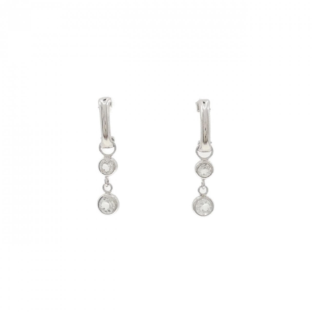 [BRAND NEW] PT900 White Topaz Earrings