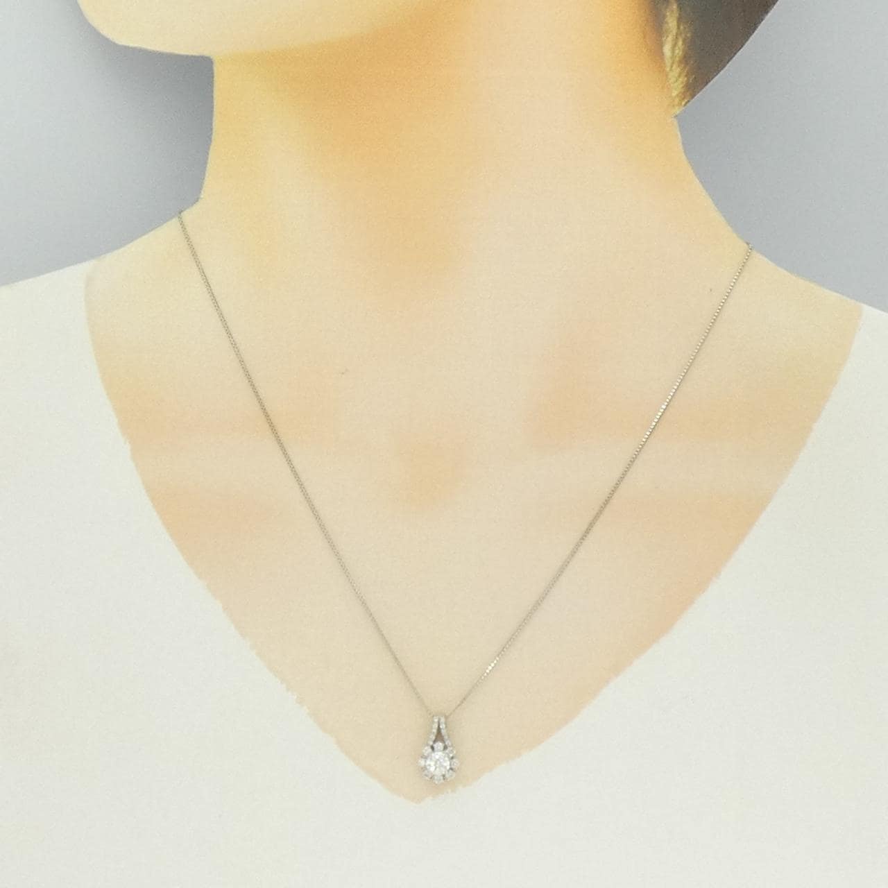 PT900/PT850 ダイヤモンド ネックレス 0.347CT D SI1 VG