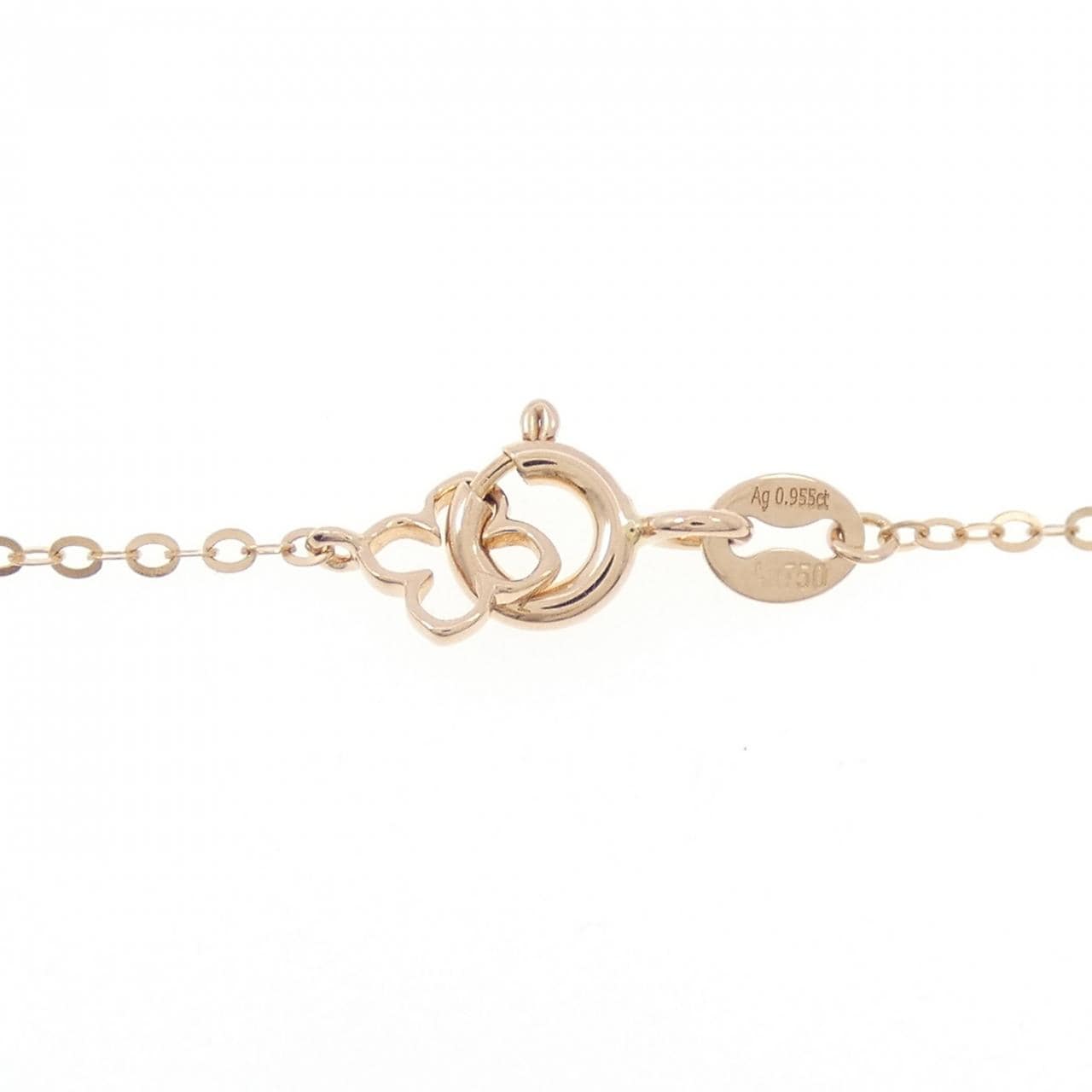 750PG フラワー オニキス ネックレス 0.955CT