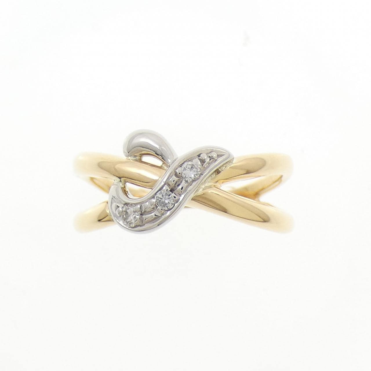 K18YG/PT900 ダイヤモンド リング 0.05CT