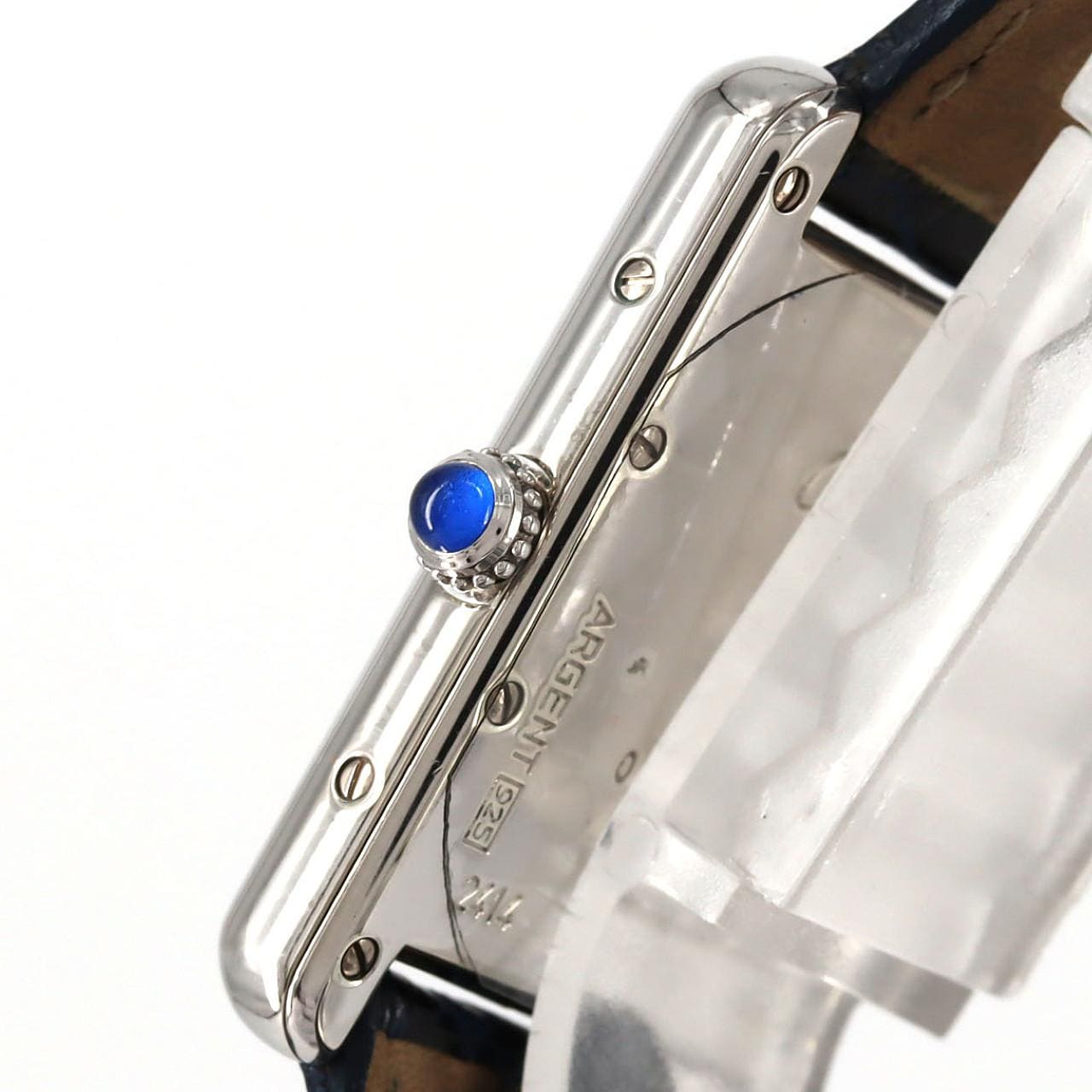 Cartier Must Tank Date LM W1014354 Silver Quartz