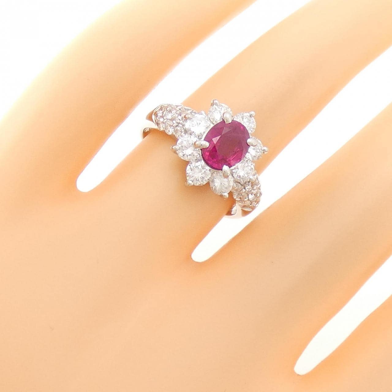 PT900 ルビー リング 1.137CT ビルマ産