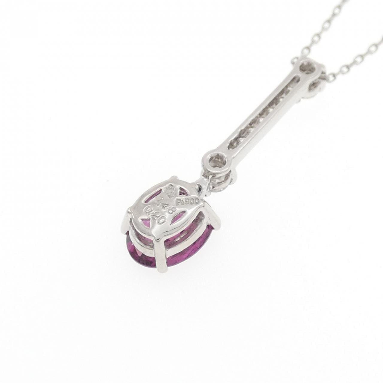 PT900/PT950 ガーネット ネックレス 1.48CT
