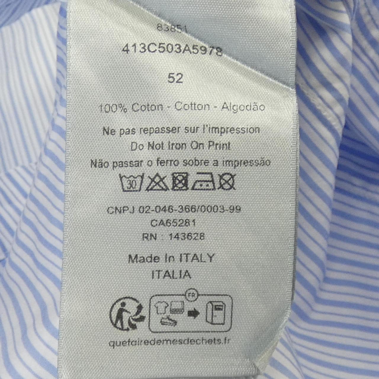 ディオール DIOR 413C503A5978 シャツ