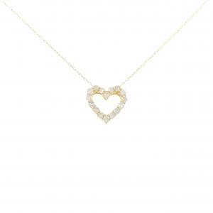 K18YG ハート ダイヤモンド ネックレス 0.50CT