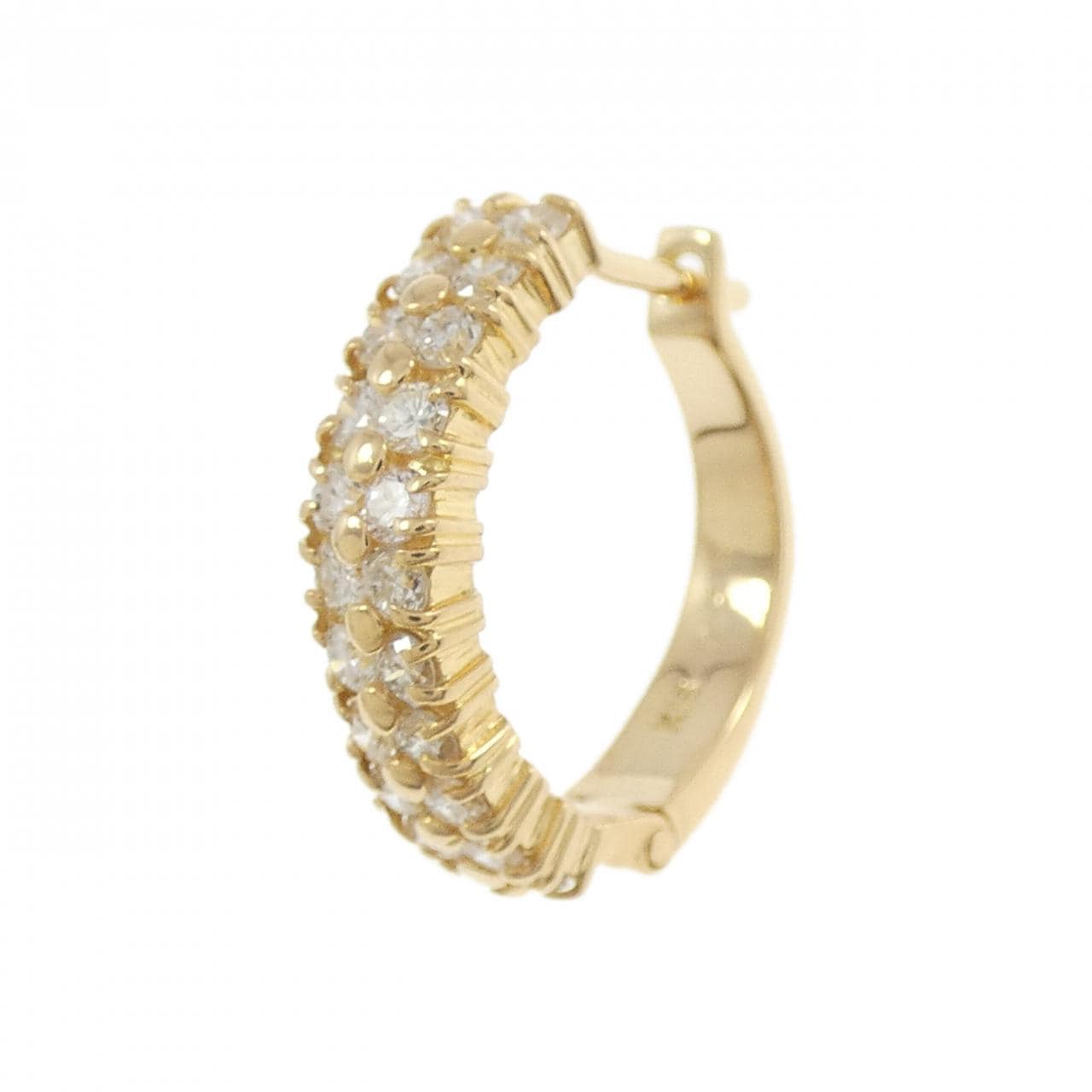 K18YG ダイヤモンド ピアス 0.43CT 片耳