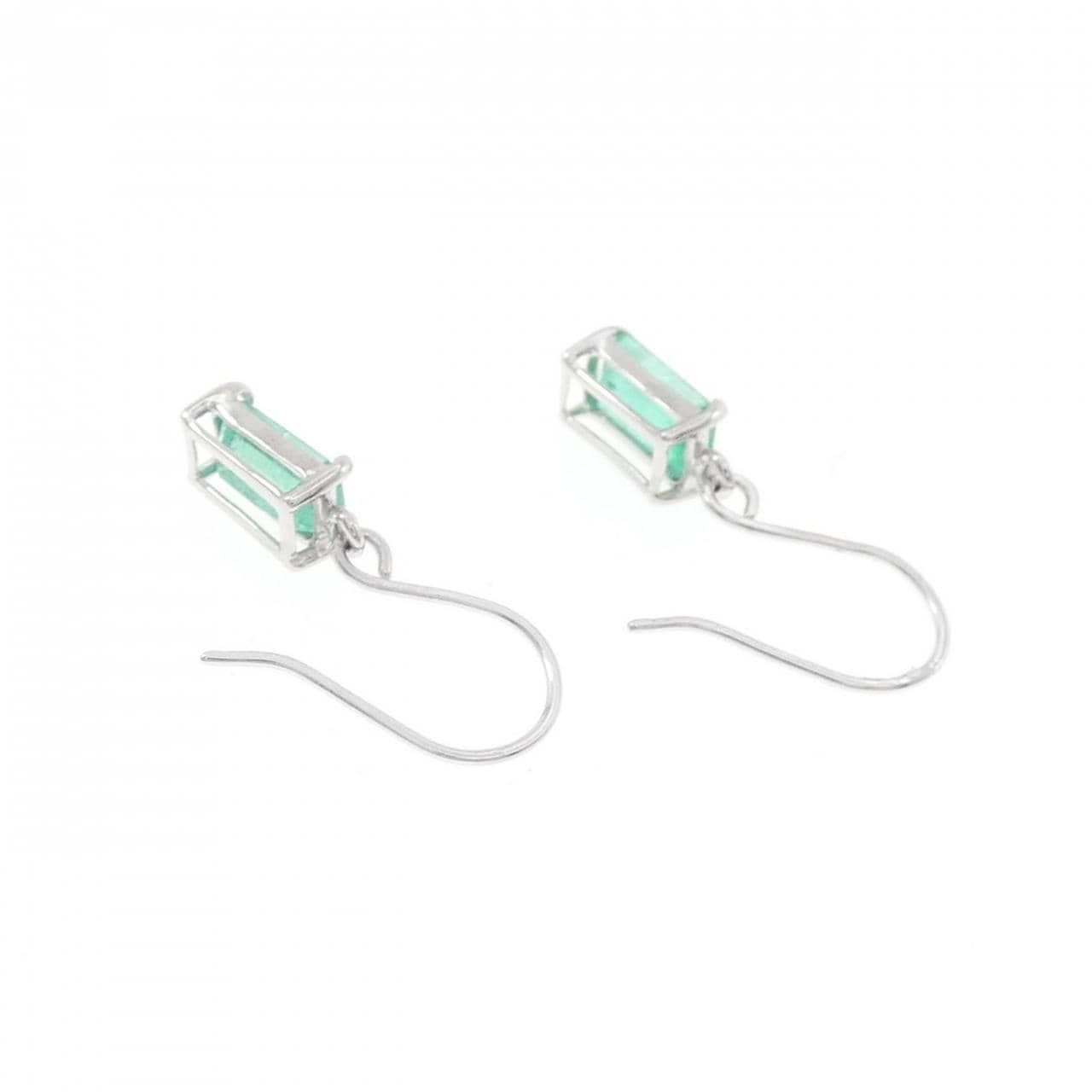 K14WG エメラルド ピアス 0.59CT