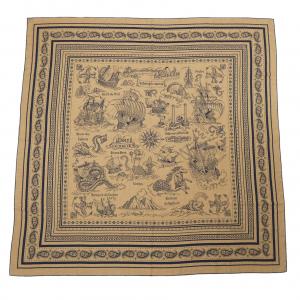 エルメス HERMES TATOUAGES MARINS BANDANA H243374S カレジェアン140 ショール