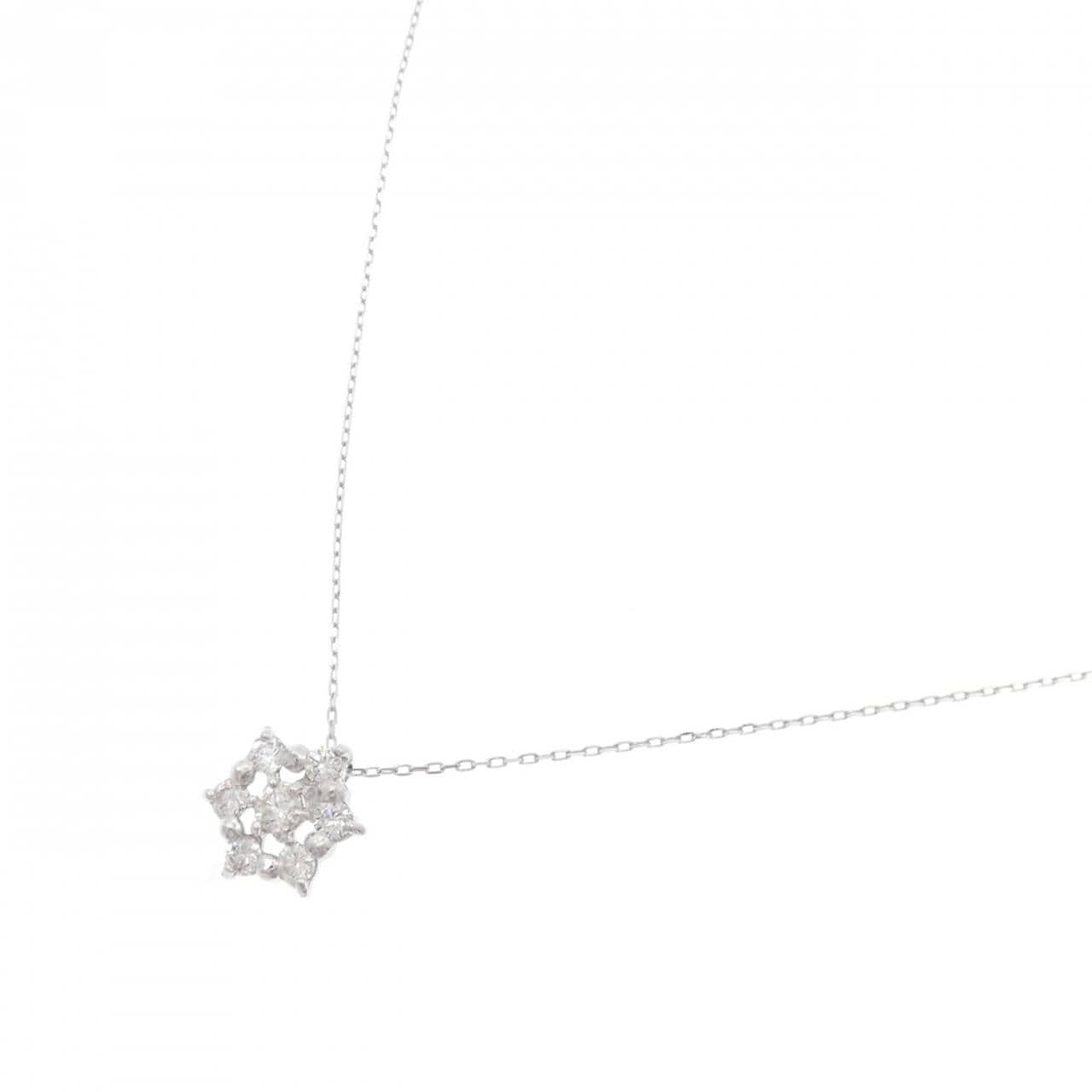 K18WG ダイヤモンド ネックレス 0.20CT