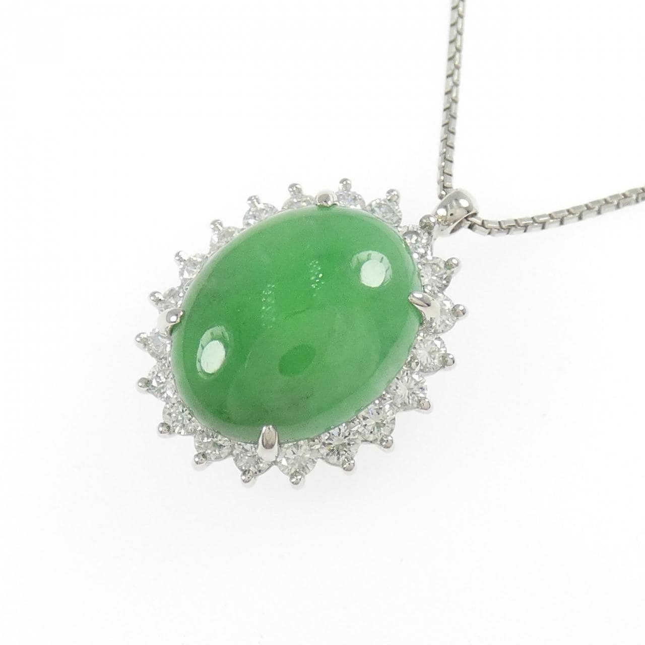 PT900/PT850 ヒスイ ネックレス 5.95CT