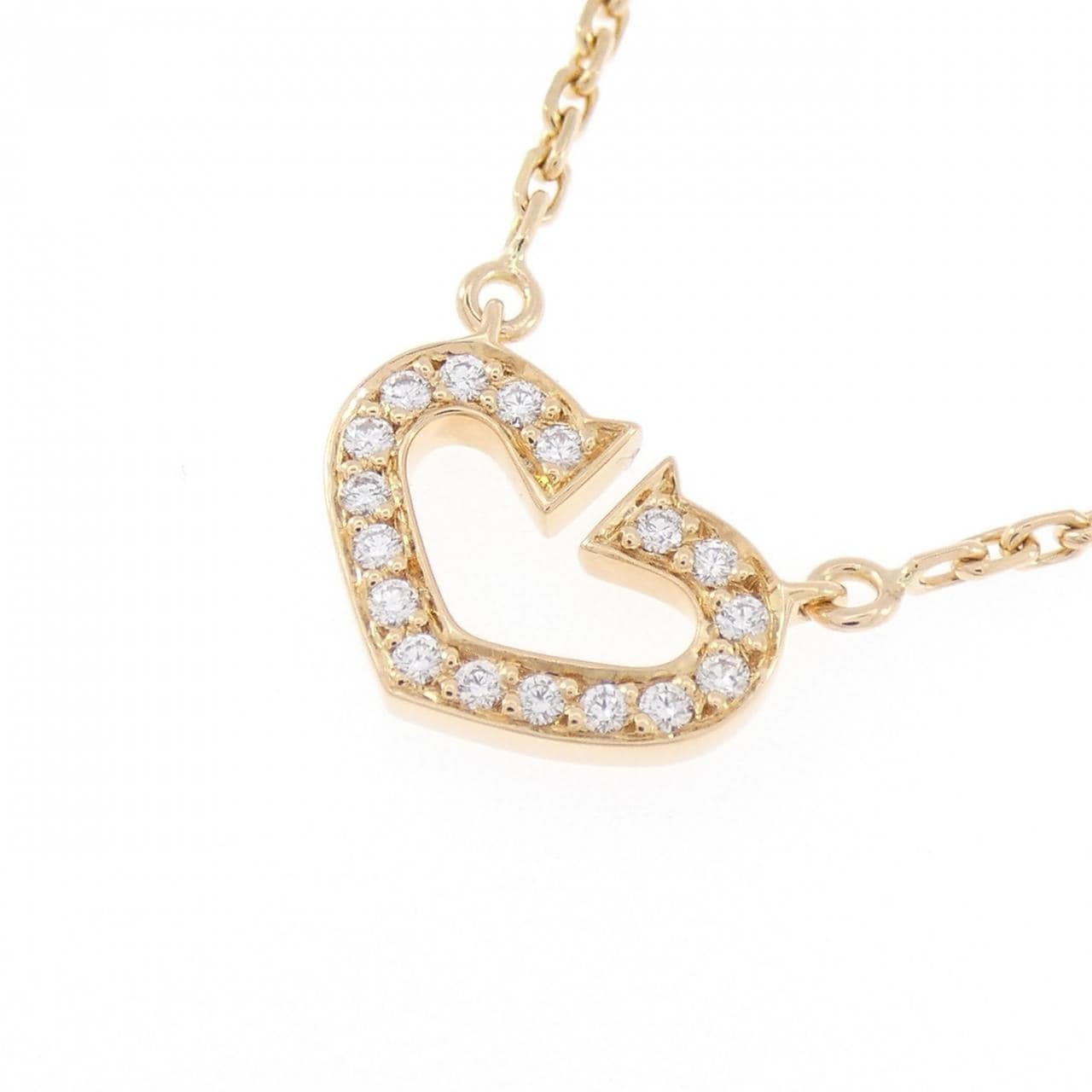 カルティエ Cハート ネックレス