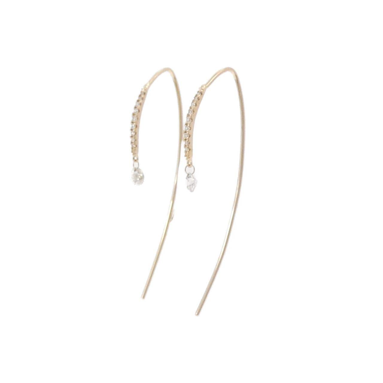 K18PG ダイヤモンド ピアス 0.28CT