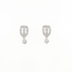 K14WG ダイヤモンド ピアス 0.18CT