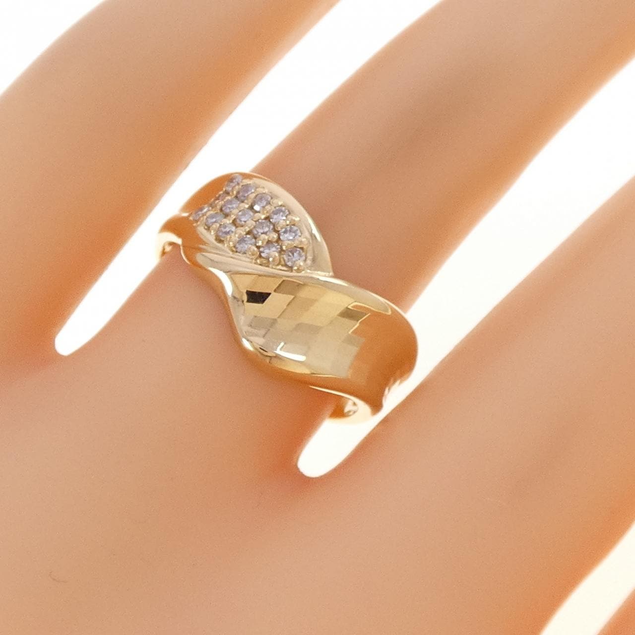 K18YG ダイヤモンド リング 0.14CT