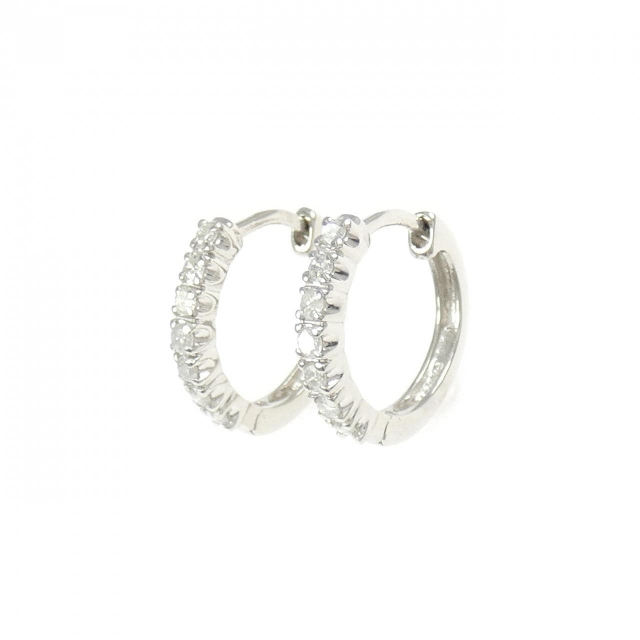 PT900 ダイヤモンド フープ ピアス 0.30CT