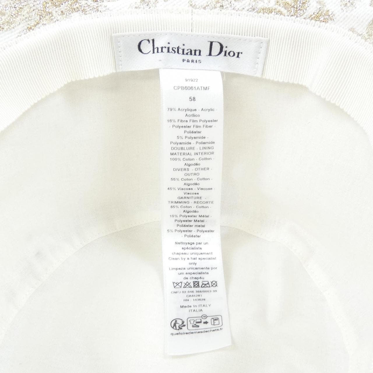 クリスチャンディオール CHRISTIAN DIOR ハット