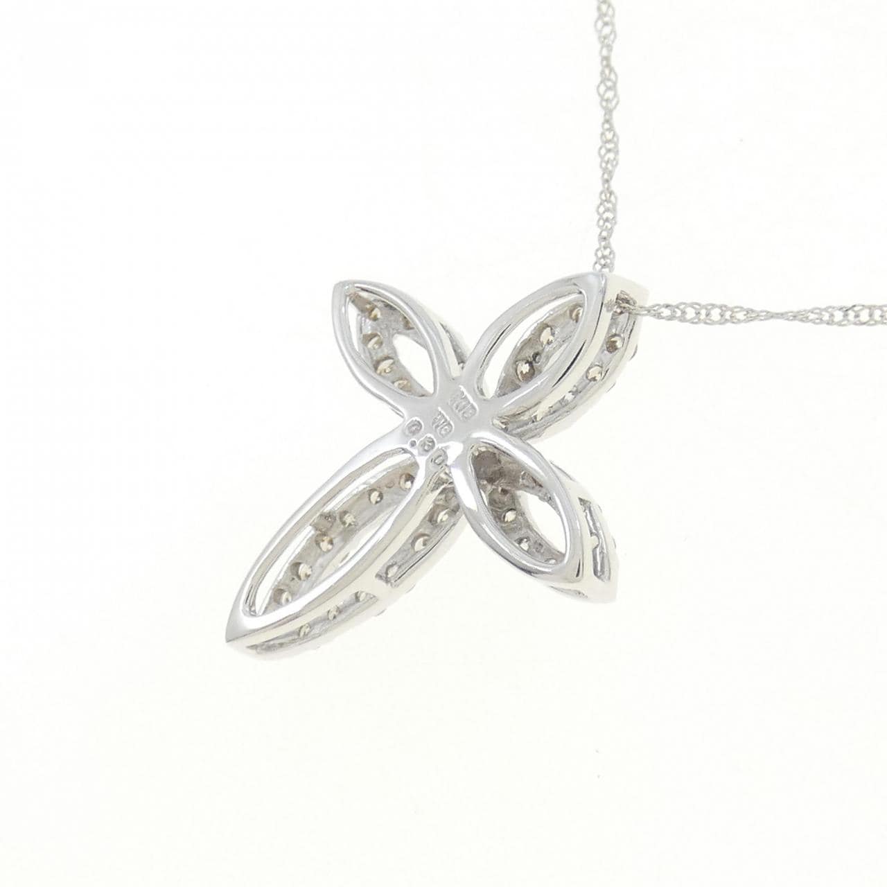 K18WG ダイヤモンド ネックレス 0.30CT