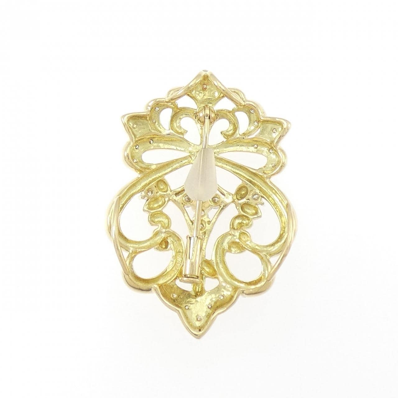 K18YG ダイヤモンド ブローチ 0.51CT