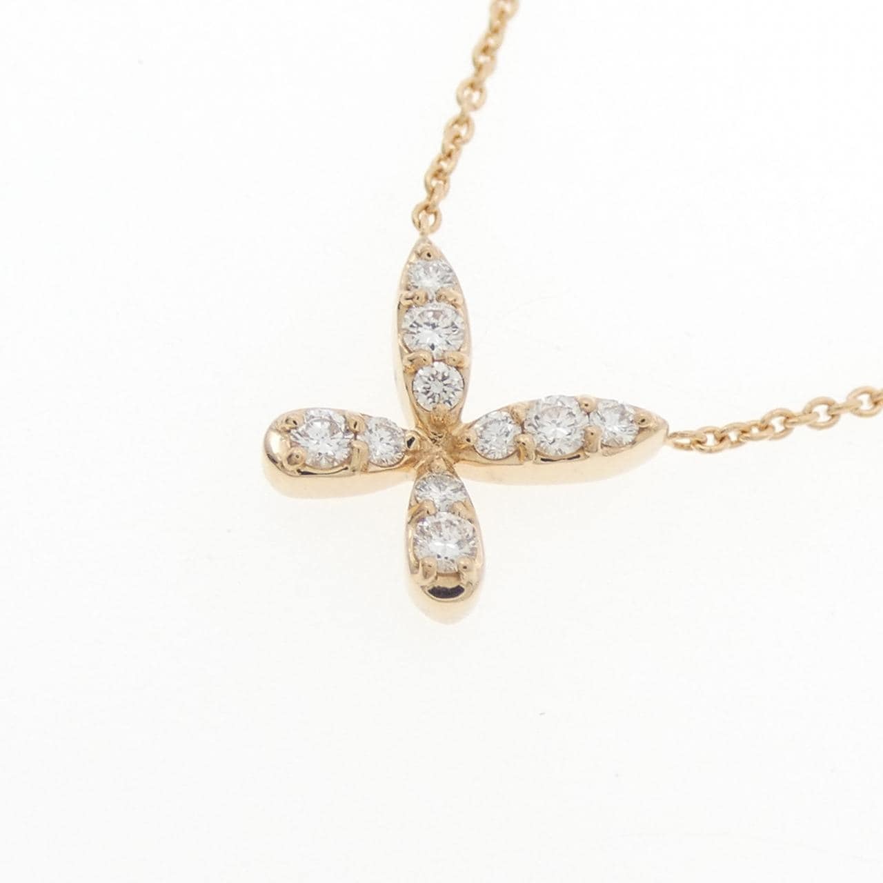 K18PG ダイヤモンド ネックレス 0.11CT