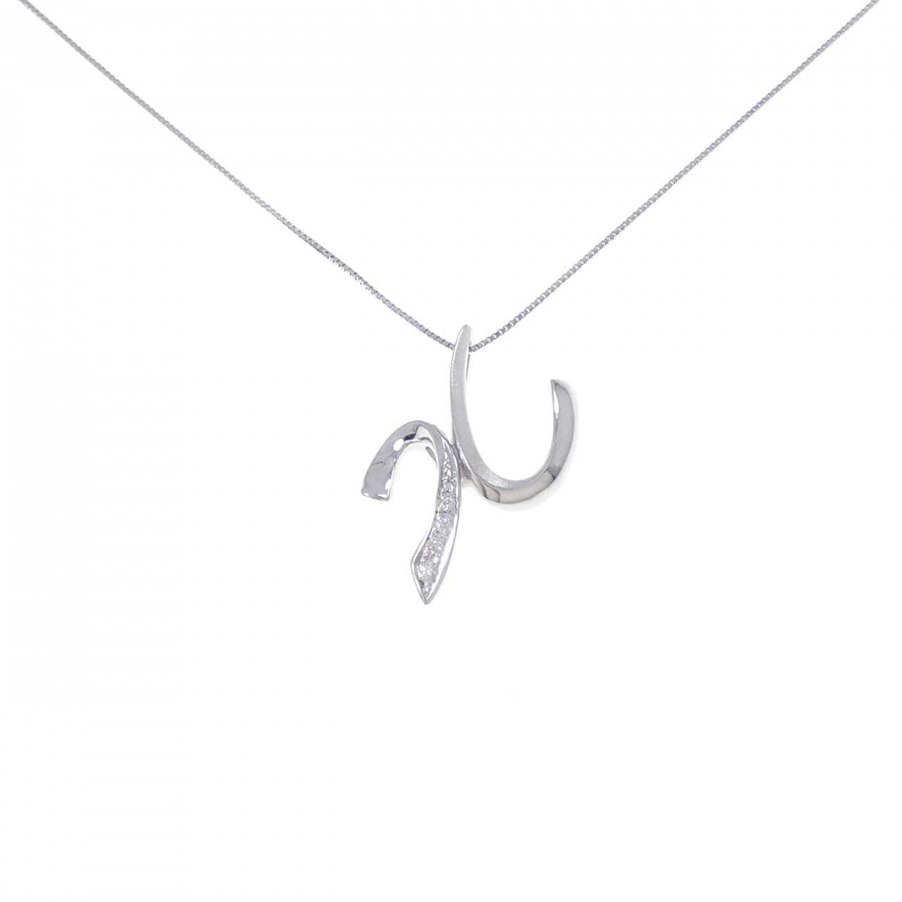 K18WG ダイヤモンド ネックレス 0.09CT