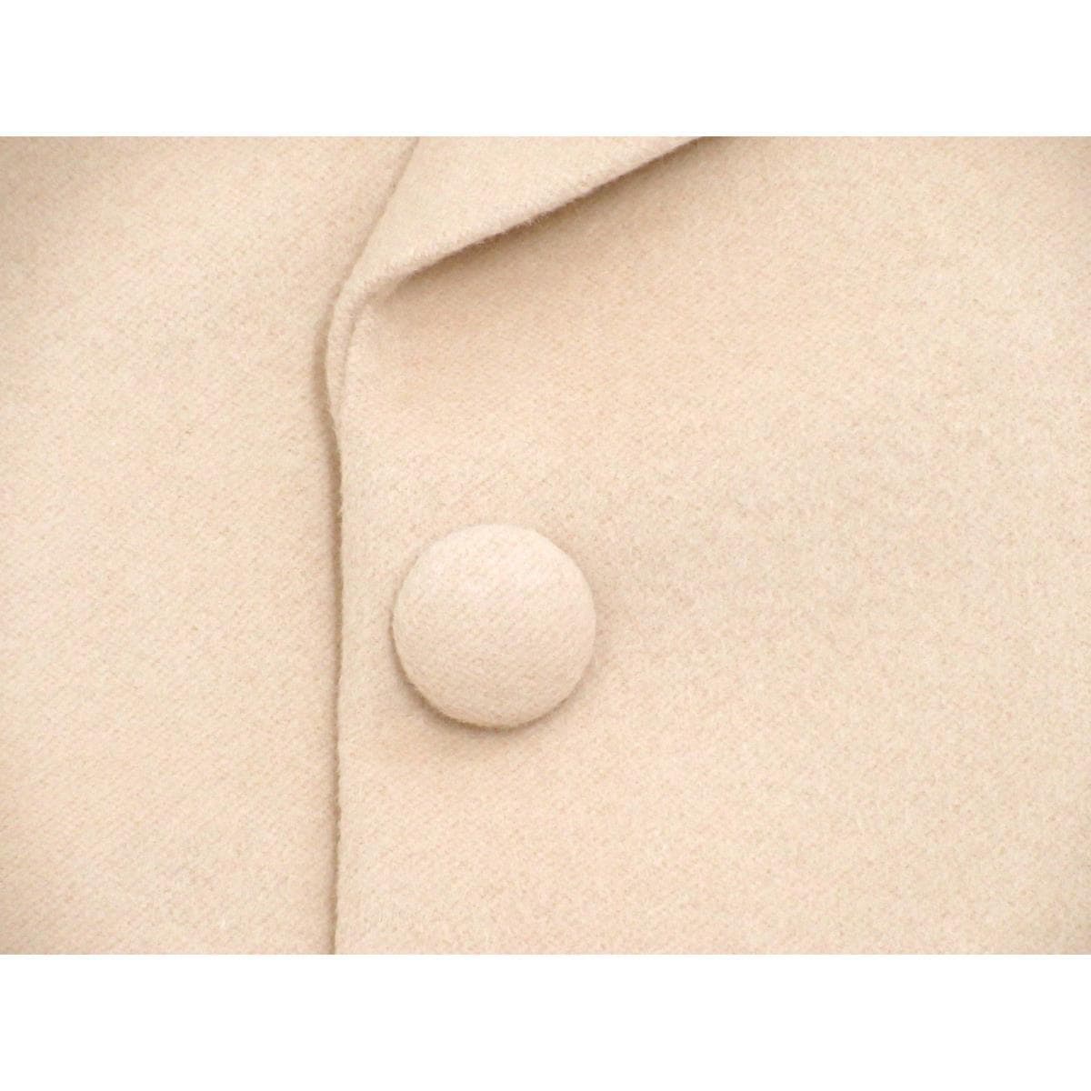 【新品】お洒落コート アンゴラ混ヘチマ衿コート